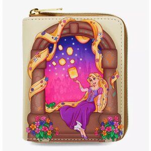 Loungefly Disney Tangled Wallet Princess Rapunzel Lanterns Floral Zip Around